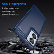 For Motorola S50 Neo Carbon Fiber Brushed Texture TPU Phone Case(Blue)