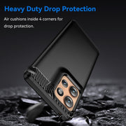 For Motorola Edge 50 Carbon Fiber Brushed Texture TPU Phone Case(Black)