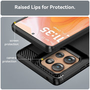 For Motorola Edge 50 Carbon Fiber Brushed Texture TPU Phone Case(Black)