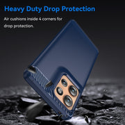 For Motorola Edge 50 Carbon Fiber Brushed Texture TPU Phone Case(Blue)