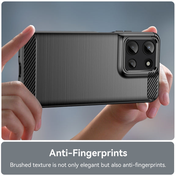 For Motorola Moto G 5G 2025 Carbon Fiber Brushed Texture TPU Phone Case(Black)