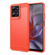 For Motorola Moto G 5G 2025 Carbon Fiber Brushed Texture TPU Phone Case(Red) - free shipping - PMC TechLife - Order now!
