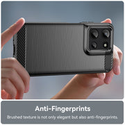 For Motorola Moto G Play 2025 Carbon Fiber Brushed Texture TPU Phone Case(Black)
