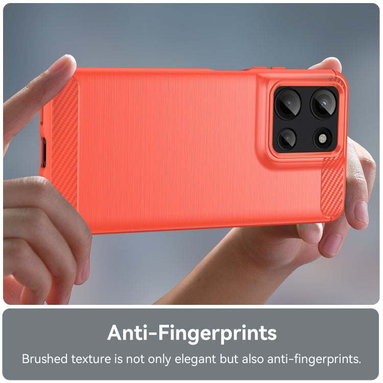 For Motorola Moto G Play 2025 Carbon Fiber Brushed Texture TPU Phone Case(Red)