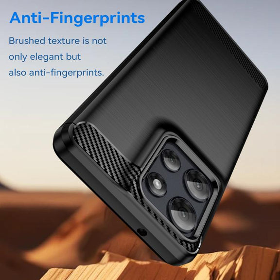 For Motorola Moto G Power 2025 Carbon Fiber Brushed Texture TPU Phone Case(Black)
