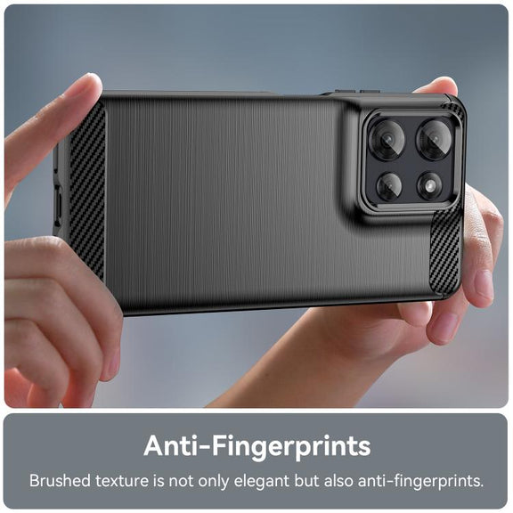 For Motorola Moto G Power 2025 Carbon Fiber Brushed Texture TPU Phone Case(Black)