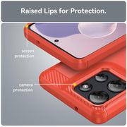 For Motorola Moto G Power 2025 Carbon Fiber Brushed Texture TPU Phone Case(Red)