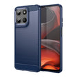 For Motorola Moto G15 Carbon Fiber Brushed Texture TPU Phone Case(Blue) - free shipping - PMC TechLife - Order now!