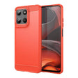 For Motorola Moto G15 Carbon Fiber Brushed Texture TPU Phone Case(Red) - free shipping - PMC TechLife - Order now!