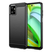 For Motorola Moto G Power 2023 Carbon Fiber Brushed Texture TPU Phone Case(Black)