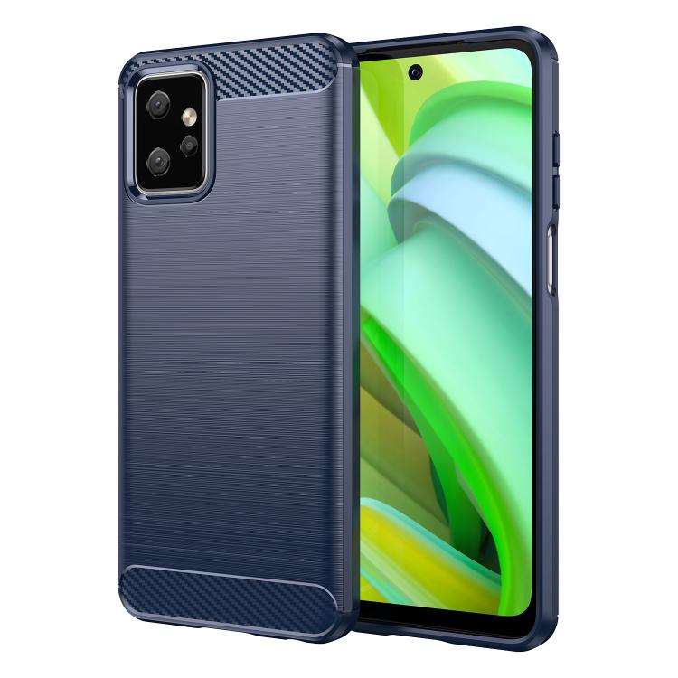 For Motorola Moto G Power 2023 Carbon Fiber Brushed Texture TPU Phone Case(Blue) - free shipping - PMC TechLife - Order now!