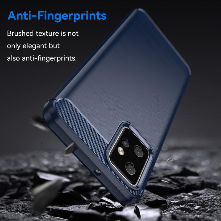 For Motorola Moto G Power 2023 Carbon Fiber Brushed Texture TPU Phone Case(Blue) - free shipping - PMC TechLife - Order now!