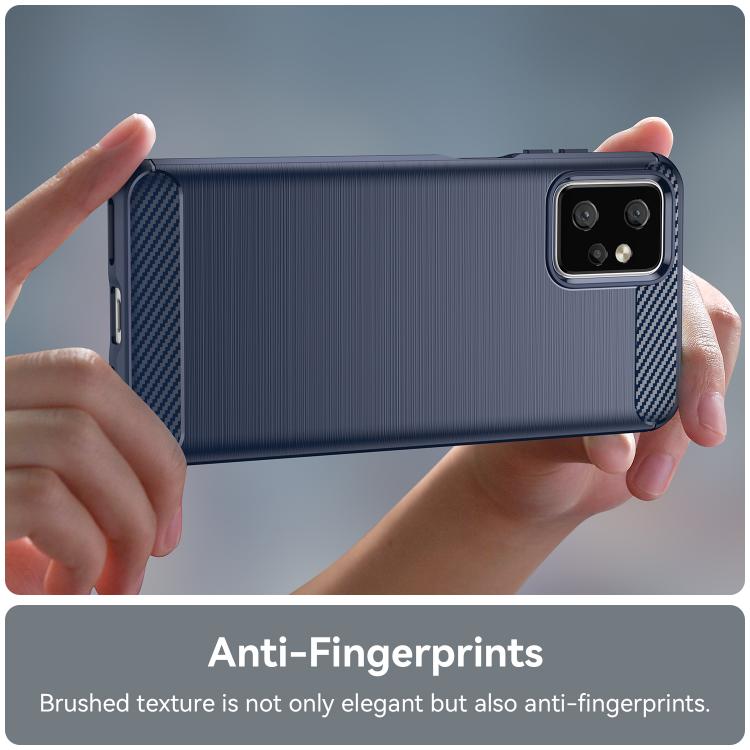 For Motorola Moto G Power 2023 Carbon Fiber Brushed Texture TPU Phone Case(Blue) - free shipping - PMC TechLife - Order now!