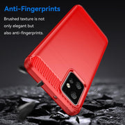 For Motorola Moto G Power 2023 Carbon Fiber Brushed Texture TPU Phone Case(Red)
