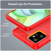 For Motorola Moto G Power 2023 Carbon Fiber Brushed Texture TPU Phone Case(Red)