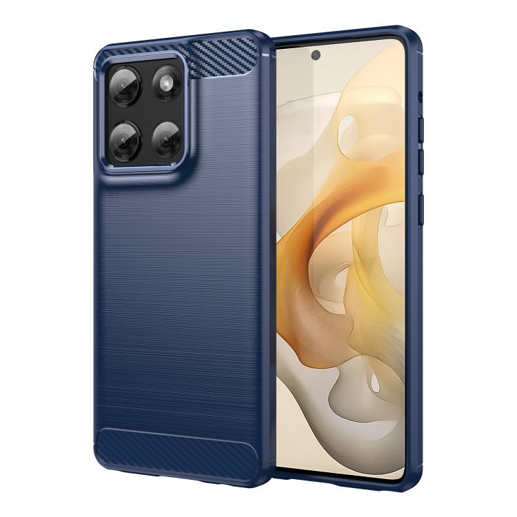 For Motorola Moto G Stylus 5G 2025 Carbon Fiber Brushed Texture TPU Phone Case(Blue) - free shipping - PMC TechLife - Order now!