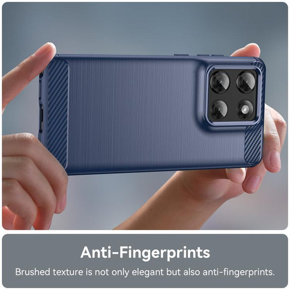 For Motorola Moto G Stylus 5G 2025 Carbon Fiber Brushed Texture TPU Phone Case(Blue)