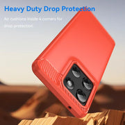 For Motorola Moto G Stylus 5G 2025 Carbon Fiber Brushed Texture TPU Phone Case(Red)
