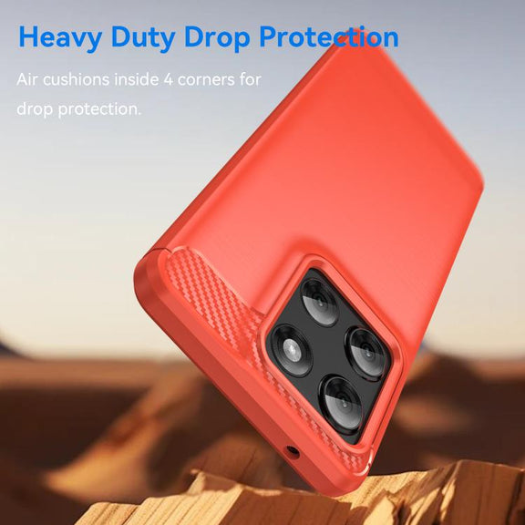 For Motorola Moto G Stylus 5G 2025 Carbon Fiber Brushed Texture TPU Phone Case(Red)