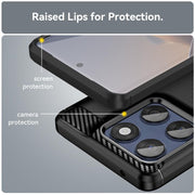 For Motorola Edge 60 Fusion Carbon Fiber Brushed Texture TPU Phone Case(Black)