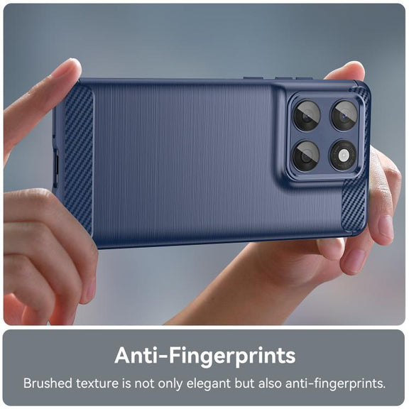 For Motorola Edge 60 Fusion Carbon Fiber Brushed Texture TPU Phone Case(Blue)