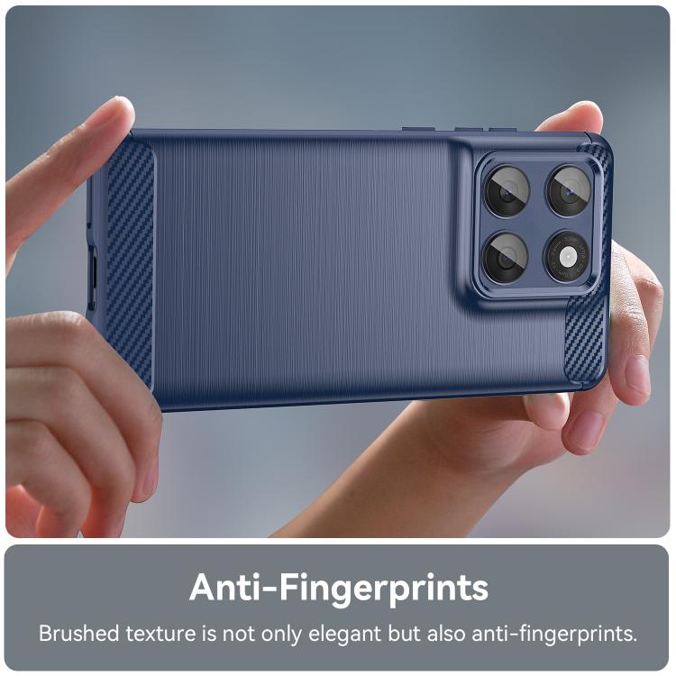 For Motorola Edge 60 Fusion Carbon Fiber Brushed Texture TPU Phone Case(Blue)