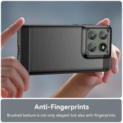 For Motorola Edge 5G 2025 Carbon Fiber Brushed Texture TPU Phone Case(Black)