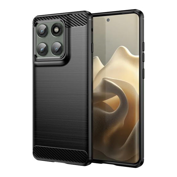 For Motorola Edge 5G 2025 Carbon Fiber Brushed Texture TPU Phone Case(Black)