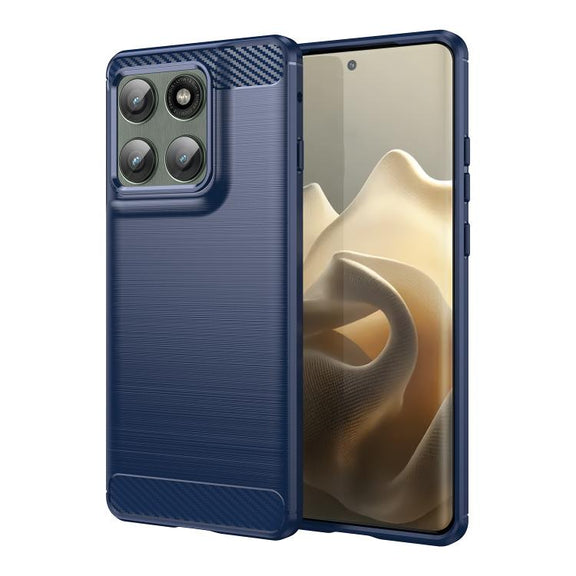 For Motorola Edge 5G 2025 Carbon Fiber Brushed Texture TPU Phone Case(Blue)
