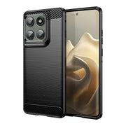 For Motorola Edge 60 Pro Carbon Fiber Brushed Texture TPU Phone Case(Black)