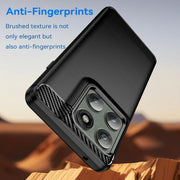 For Motorola Edge 60 Pro Carbon Fiber Brushed Texture TPU Phone Case(Black)