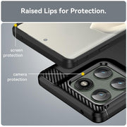 For Motorola Edge 60 Pro Carbon Fiber Brushed Texture TPU Phone Case(Black)