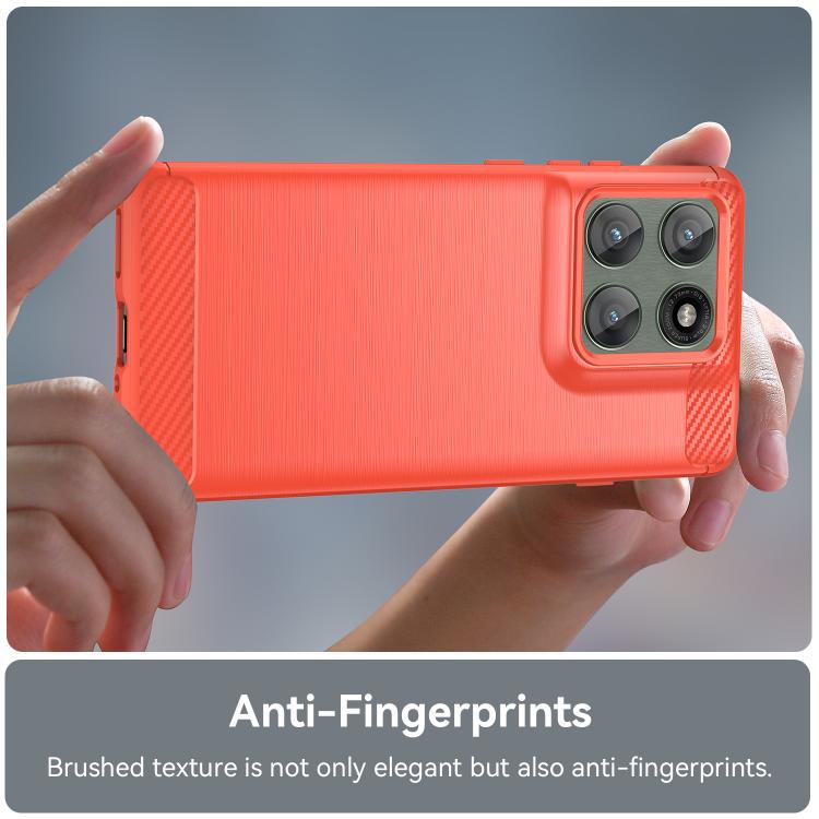 For Motorola Edge 60 Pro Carbon Fiber Brushed Texture TPU Phone Case(Red)