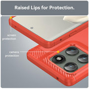 For Motorola Edge 60 Pro Carbon Fiber Brushed Texture TPU Phone Case(Red)