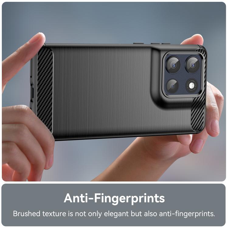 For Motorola Moto G100 Pro 5G Carbon Fiber Brushed Texture TPU Phone Case(Black)