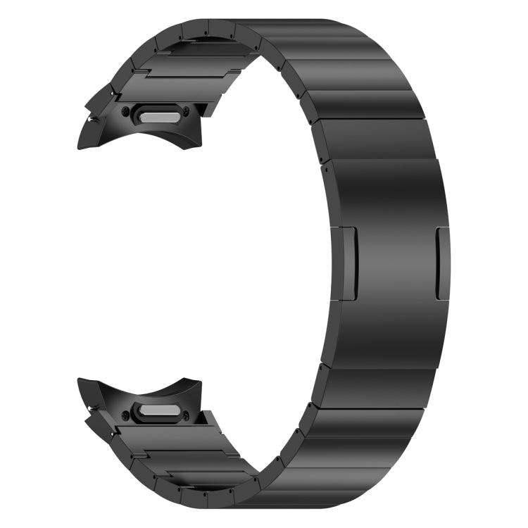 For Samsung Galaxy Watch6/6 Classic/5/5 Pro Button Style One-bead Metal Watch Band(Black) - Watch Bands by PMC TechLife | Online Shopping South Africa | PMC TechLife