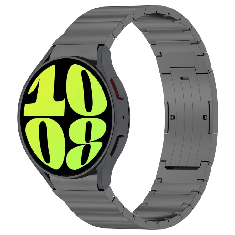 For Samsung Galaxy Watch6/6 Classic/5/5 Pro Button Style One-bead Metal Watch Band(Grey) - Watch Bands by PMC TechLife | Online Shopping South Africa | PMC TechLife | Buy Now Pay Later Mobicred