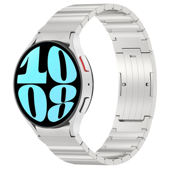 For Samsung Galaxy Watch6/6 Classic/5/5 Pro Button Style One-bead Metal Watch Band(Silver)