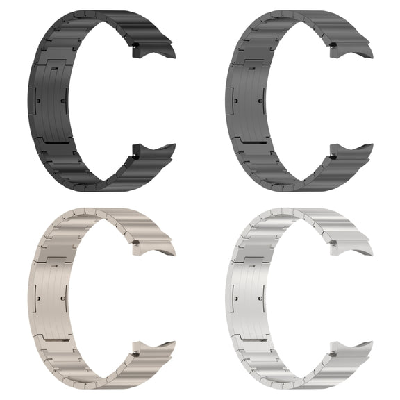 For Samsung Galaxy Watch6/6 Classic/5/5 Pro Button Style One-bead Metal Watch Band(Silver)