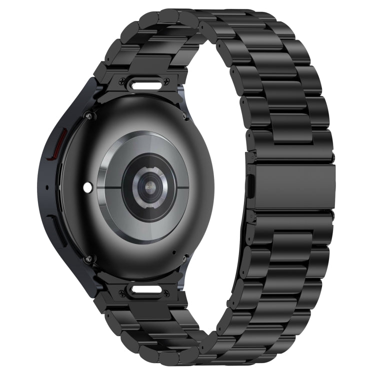 For Samsung Galaxy Watch6/6 Classic/5/5 Pro Button Style Three-bead Metal Watch Band(Black) - Watch Bands by PMC TechLife | Online Shopping South Africa | PMC TechLife