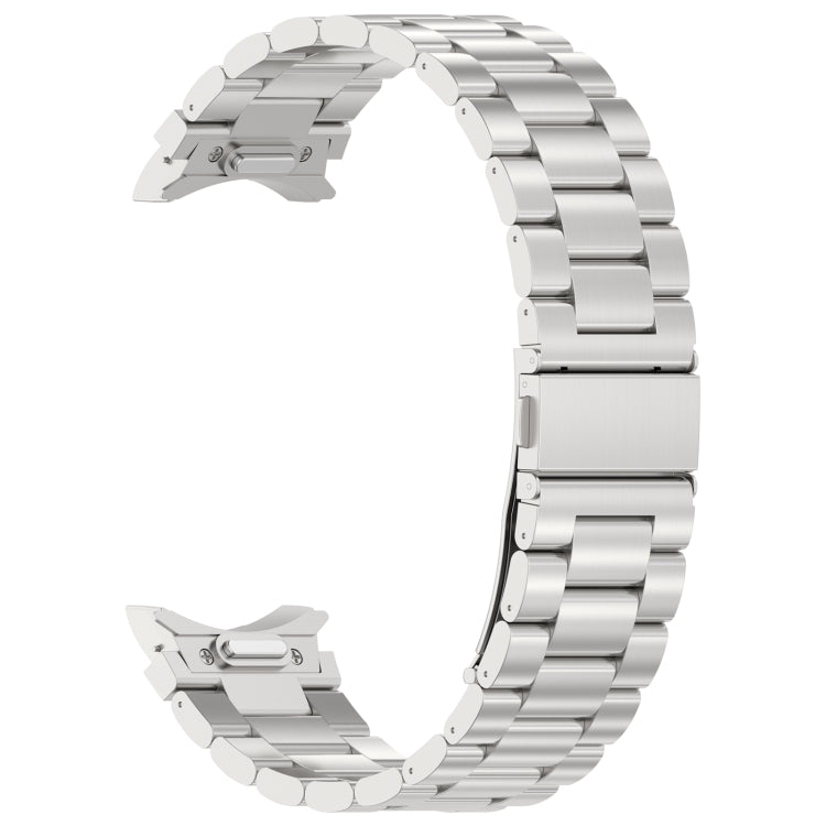 For Samsung Galaxy Watch6/6 Classic/5/5 Pro Button Style Three-bead Metal Watch Band(Silver) - free shipping - PMC TechLife - Order now!