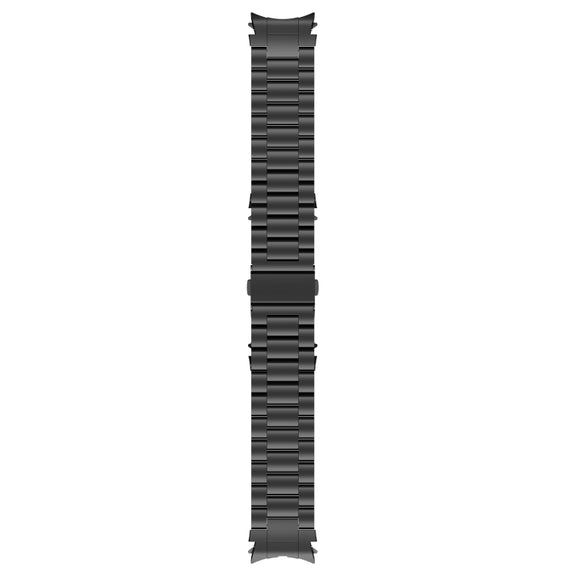 For Samsung Galaxy Watch6/6 Classic/5/5 Pro Button Style Three-bead Metal Watch Band(Black)