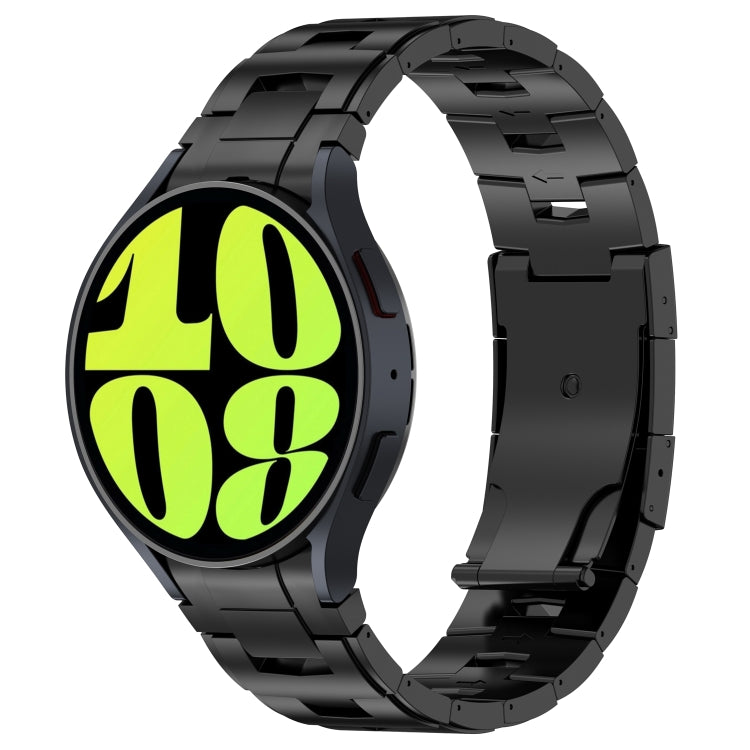 For Samsung Galaxy Watch6/6 Classic/5/5 Pro Button Style Titanium Steel Metal Watch Band(Black) - free shipping - PMC TechLife - Order now!