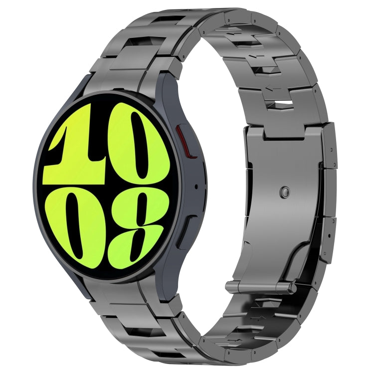 For Samsung Galaxy Watch6/6 Classic/5/5 Pro Button Style Titanium Steel Metal Watch Band(Grey) - Watch Bands by PMC TechLife | Online Shopping South Africa | PMC TechLife