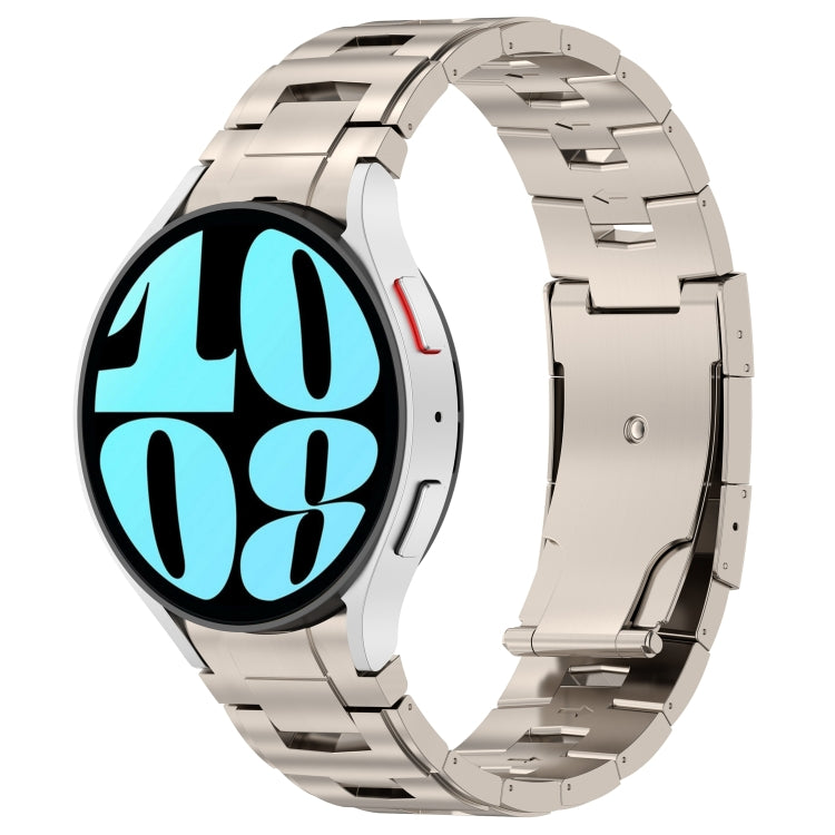 For Samsung Galaxy Watch6/6 Classic/5/5 Pro Button Style Titanium Steel Metal Watch Band(Titanium Color) - free shipping - PMC TechLife - Order now!