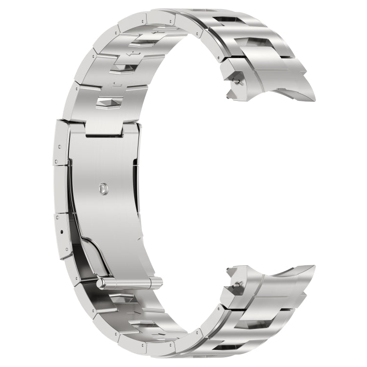 For Samsung Galaxy Watch6/6 Classic/5/5 Pro Button Style Titanium Steel Metal Watch Band(Silver) - Watch Bands by PMC TechLife | Online Shopping South Africa | PMC TechLife