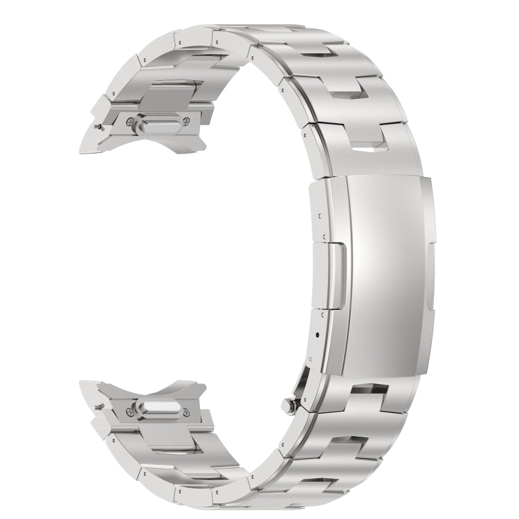 For Samsung Galaxy Watch6/6 Classic/5/5 Pro Button Style Titanium Steel Metal Watch Band(Silver) - Watch Bands by PMC TechLife | Online Shopping South Africa | PMC TechLife
