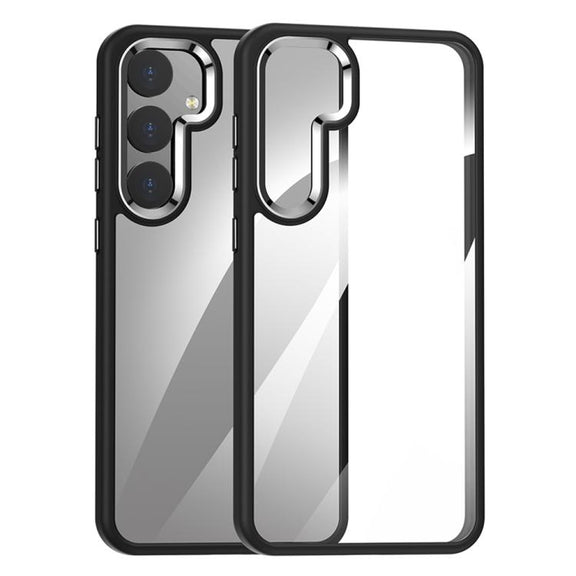 For Samsung Galaxy S25 5G Anti-fingerprint Highly Transparent PC Phone Case(Black)