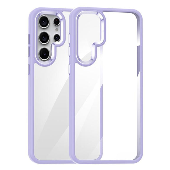 For Samsung Galaxy S25 Ultra 5G Anti-fingerprint Highly Transparent PC Phone Case(Purple)