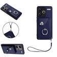 For Xiaomi Redmi Note 13 Pro+ Organ Card Bag Ring Holder PU Phone Case with Lanyard(Blue) - free shipping - PMC TechLife - Order now!